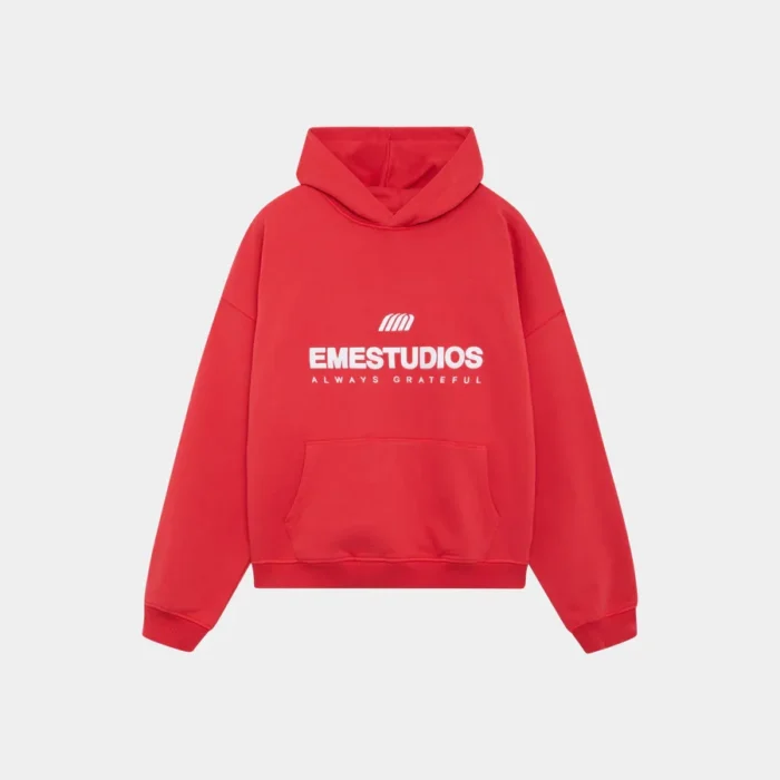 Eme Studios Hallmark Red Oversized Hoodie (1)