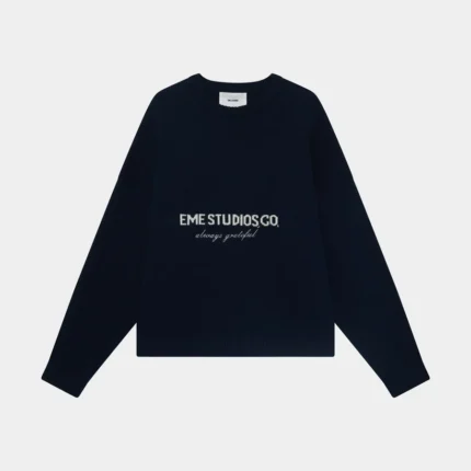 Eme Studios Master Navy Knit Sweater (1)