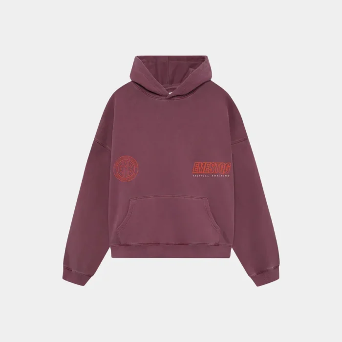 Eme Studios Tatter Merlot Oversized Hoodie (1)